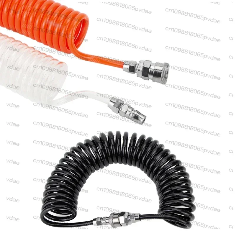 Tool Parts Polyurethane Pneumatic PU Air Compressor Hose 6*4mm 8*5mm 10*6.5 12*8mm Telescopic Spring Spiral Pipe Tube Tool