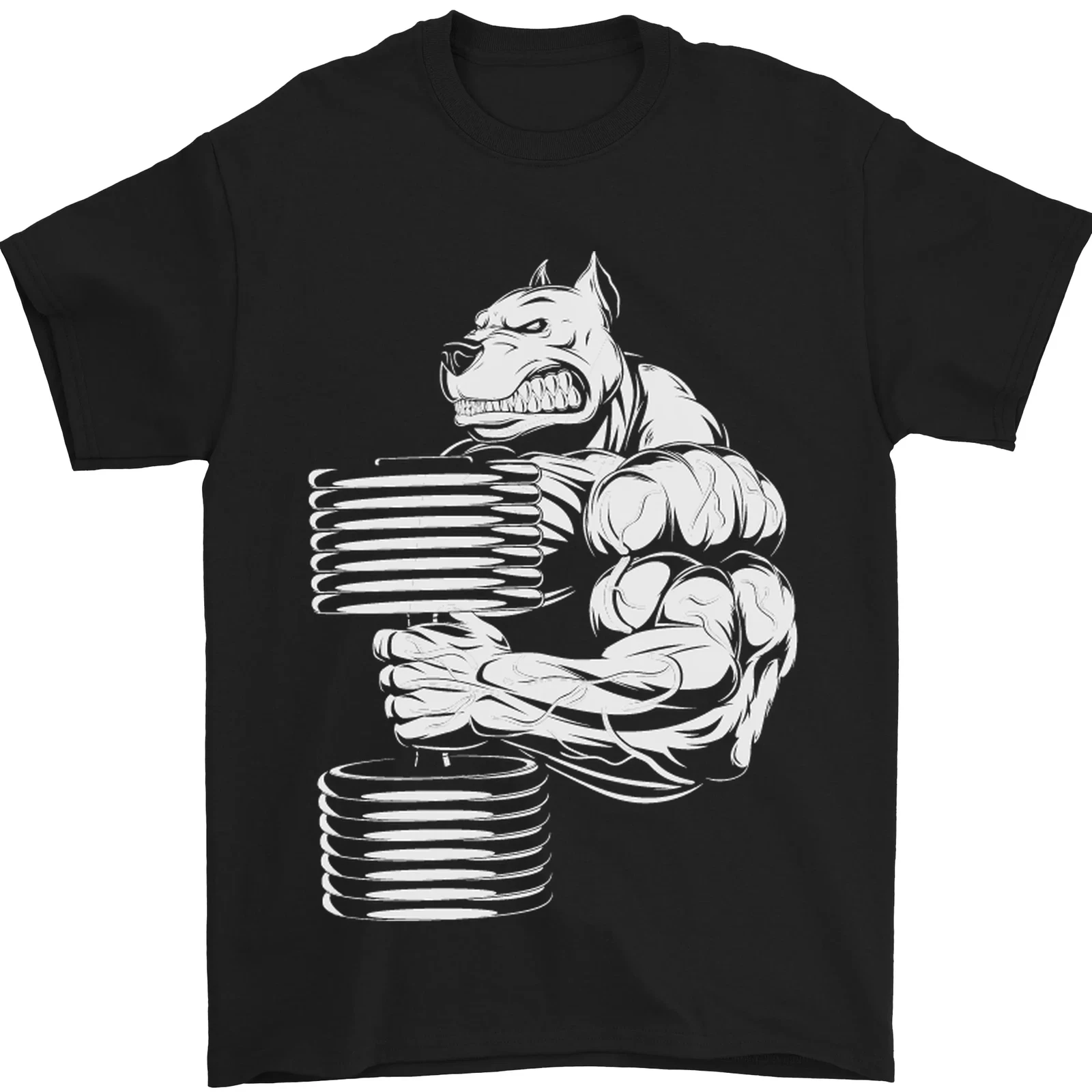 

Bulldog Gym Training Top Graphic Printing Summer Luxury Brand Cotton Men's and Women's T-Shirts Short Sleeves Street Fashion