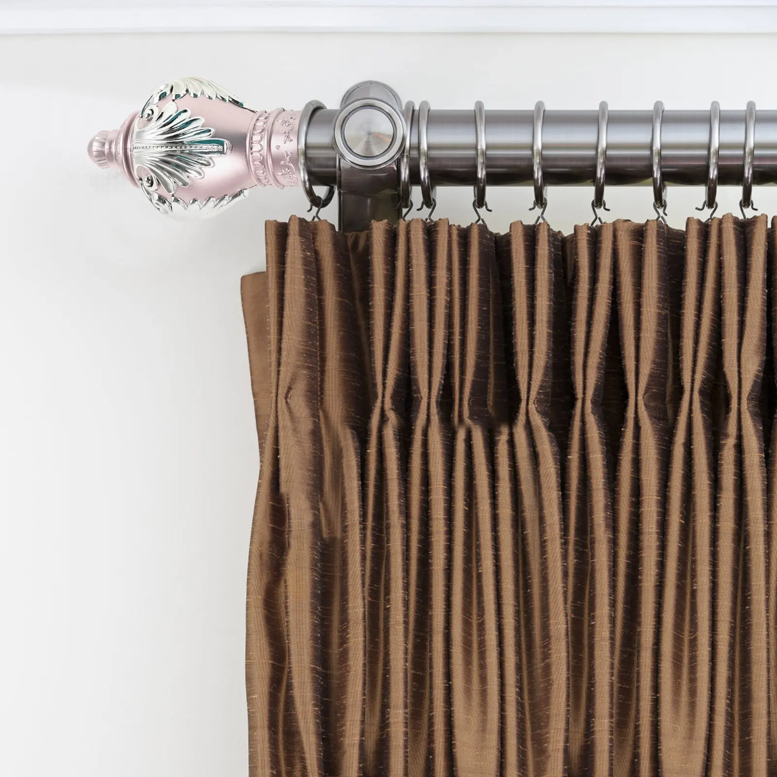 Decorative Curtain Rod Finials End Caps for Window Curtains Rods Modern Simple Design Easy Install No Tools Needed Versatile