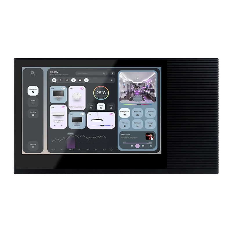 Portworld Panel de control táctil de 10 pulgadas compatible con control 4 Shelly Tuya Smart Home