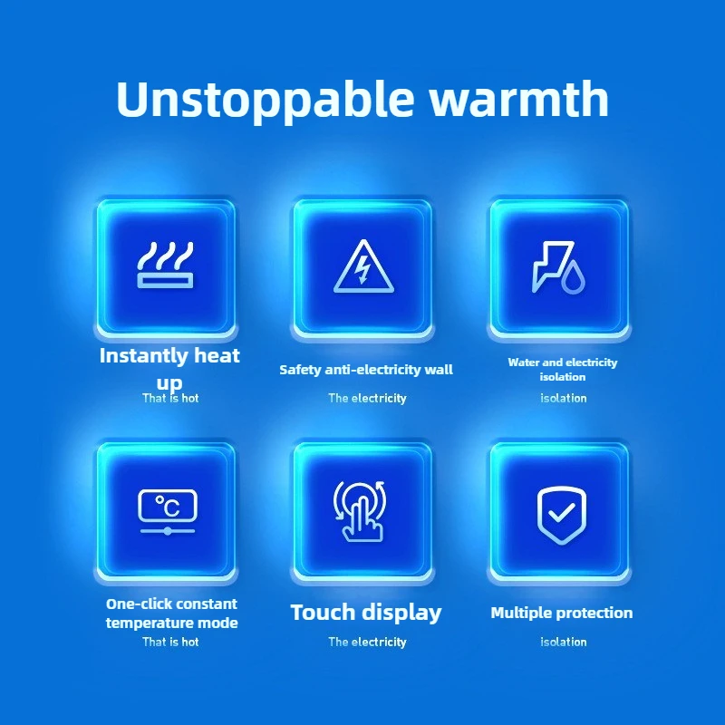 욕실 온수 샤워 및 홈 주방 난방 5.5KW 3단 기어 용 인스턴트 온수기 220V 휴대용 전기 히터