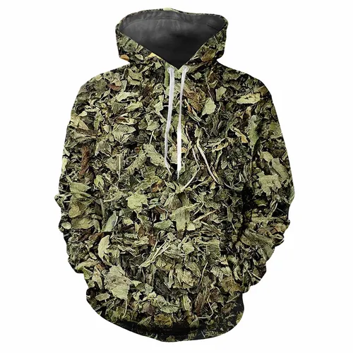 Imagen 2 del producto Camuflaje animales de caza camuflaje al aire libre primavera y otoño Sudadera con capucha para hombres tendencia callejera suelta cómoda ropa Casual superior