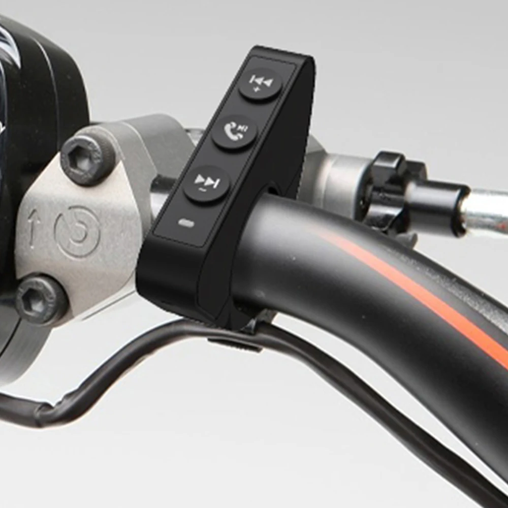 Botão de controle remoto para guidão, à prova d'água, sem fio, bluetooth, para capacete, motocicleta/bicicleta, controlador de mídia