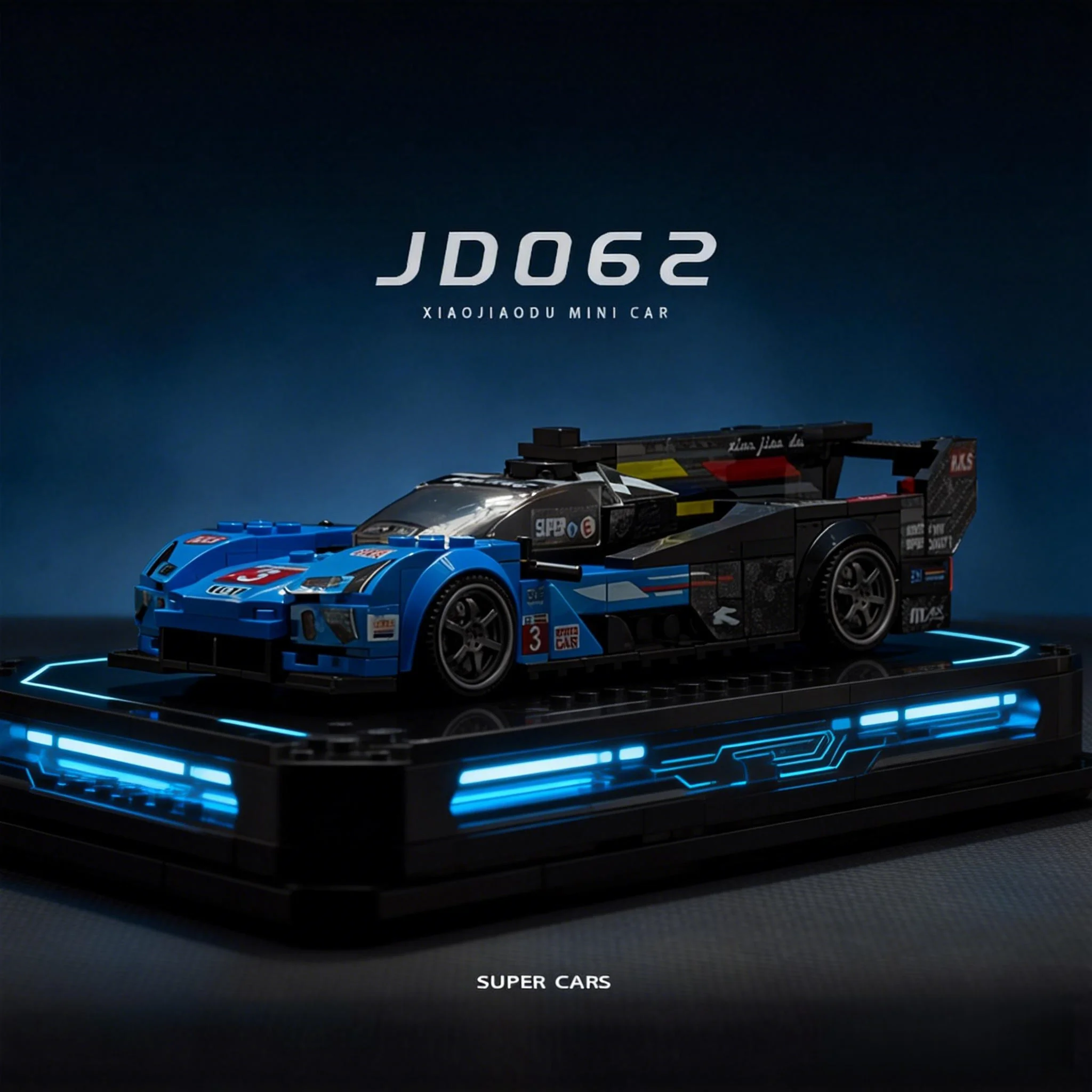 

Технический конструктор: Гоночный автомобиль для городских скоростных гонок, спортивный автомобиль, гараж, MOC, креативные игрушки-модели транспортных средств