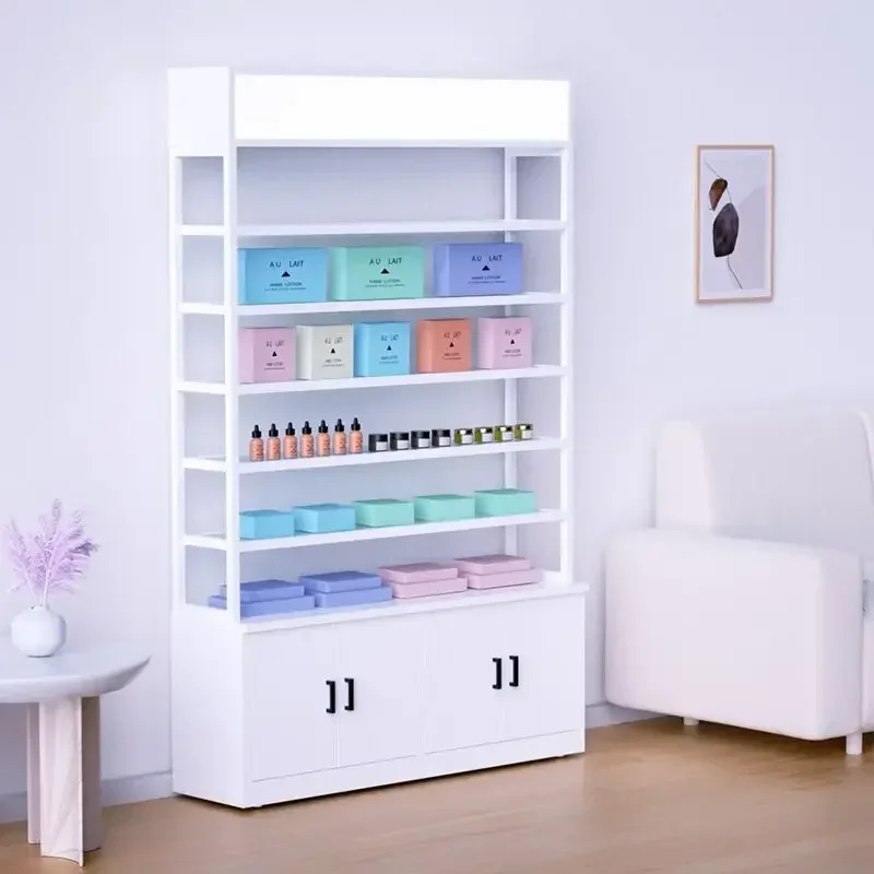 

High Quality Custom Acrylic Beauty Skincare Product Cabinet Perfume Lipstick Display Stand Makeup Cosmetics Shelves