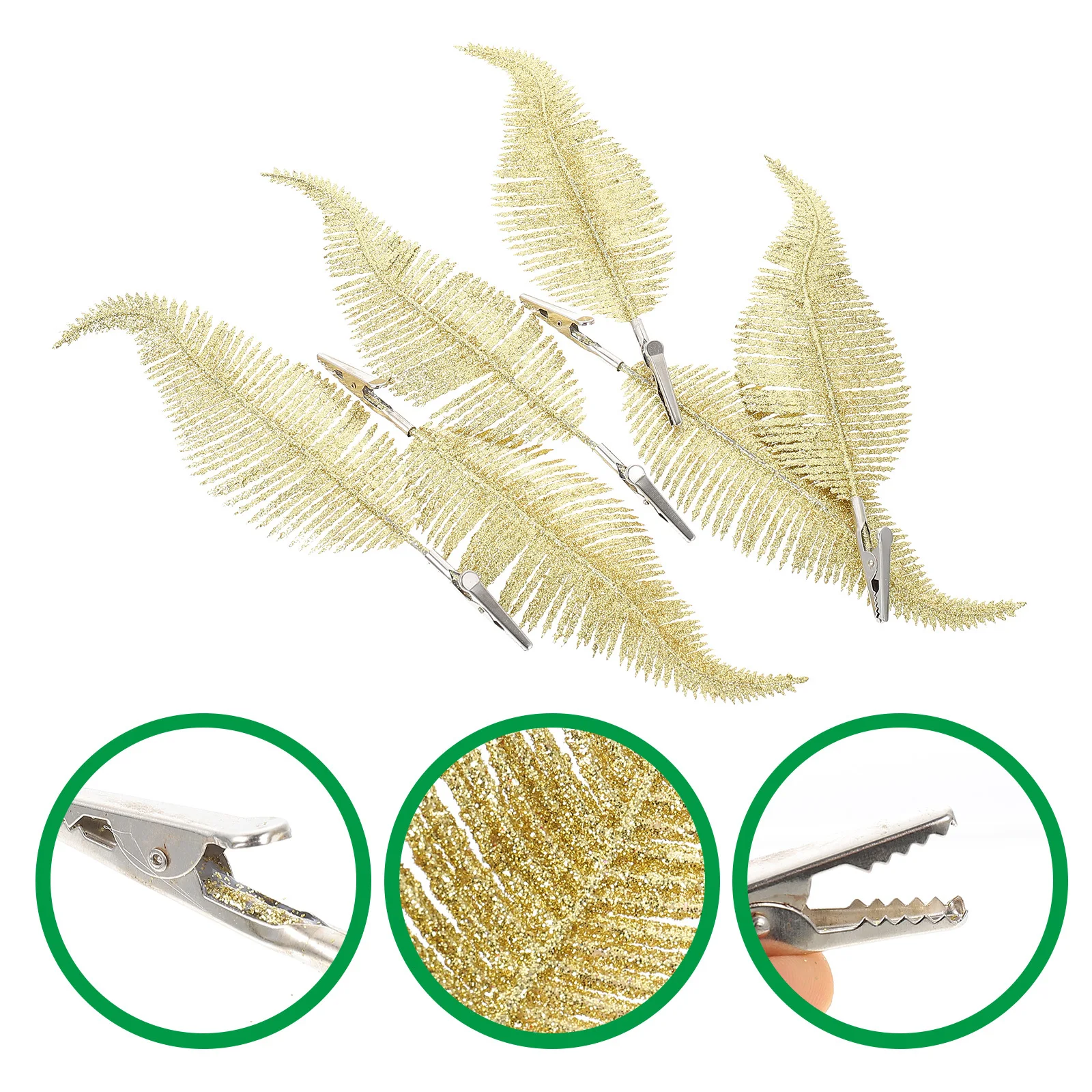 

6pcs Simulated Tree Leaf Christmas Decor Artificial Plastic Leaves For Diy Wreath Garland Xmas Tree Clip Party Wedding
