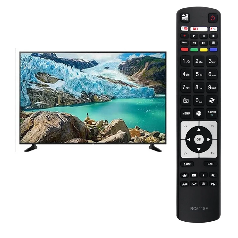 Piezas de Repuesto de Control remoto para Smart TV Hitachi, RC5118F, RC5117, RC5118, 42HYT42U, 50HYT62UH, 1 unidad