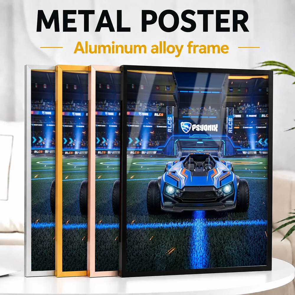 Rocket League Mantis Car Metal Poster With Aluminum Alloy Frame Customized Studio Graphic Wall Art For Bedroom Or Gaming Lounge