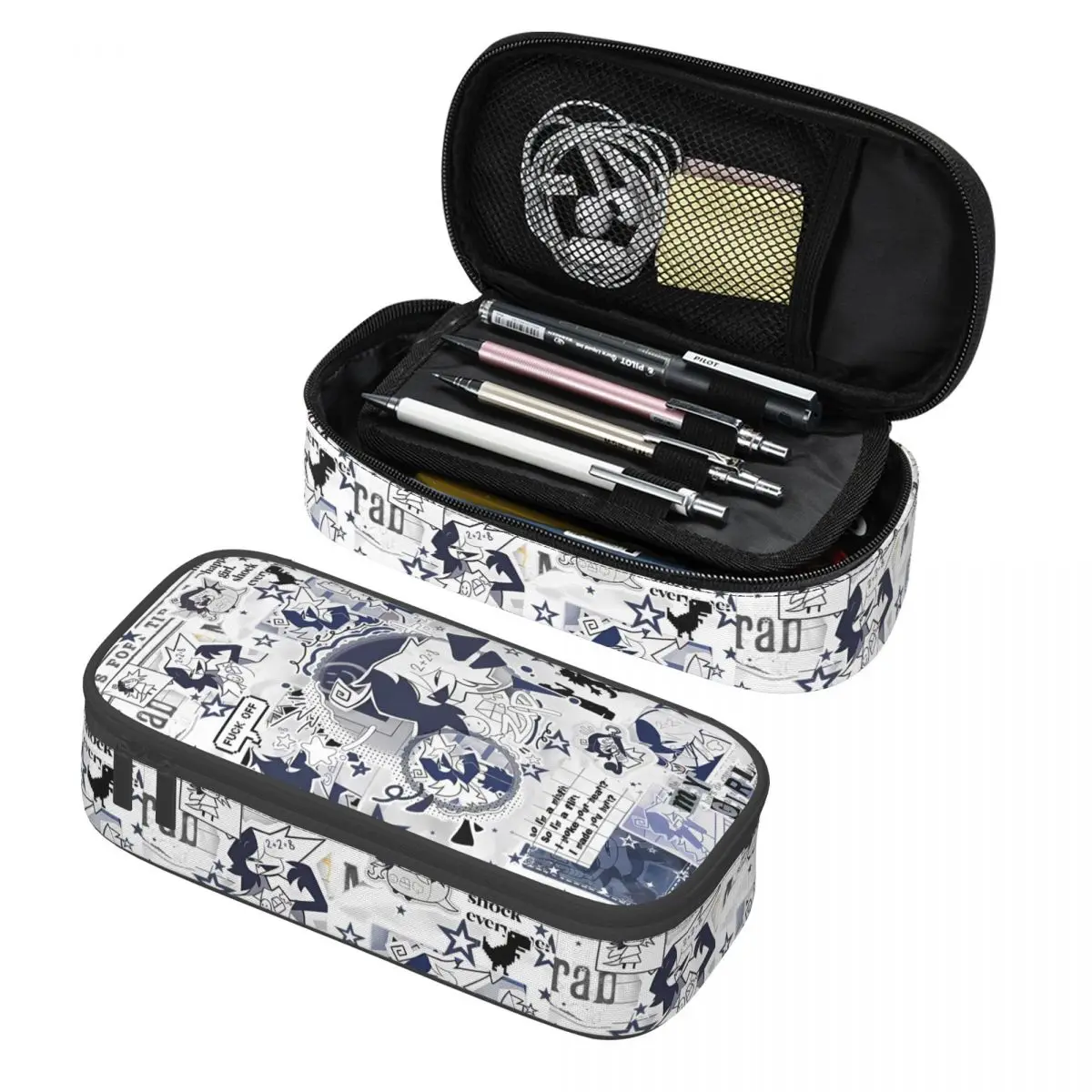 

Fundamental Paper Education Anime Pencil Case Double Layer Large-capacity Office Accessories Pencil Bag Birthday Gift