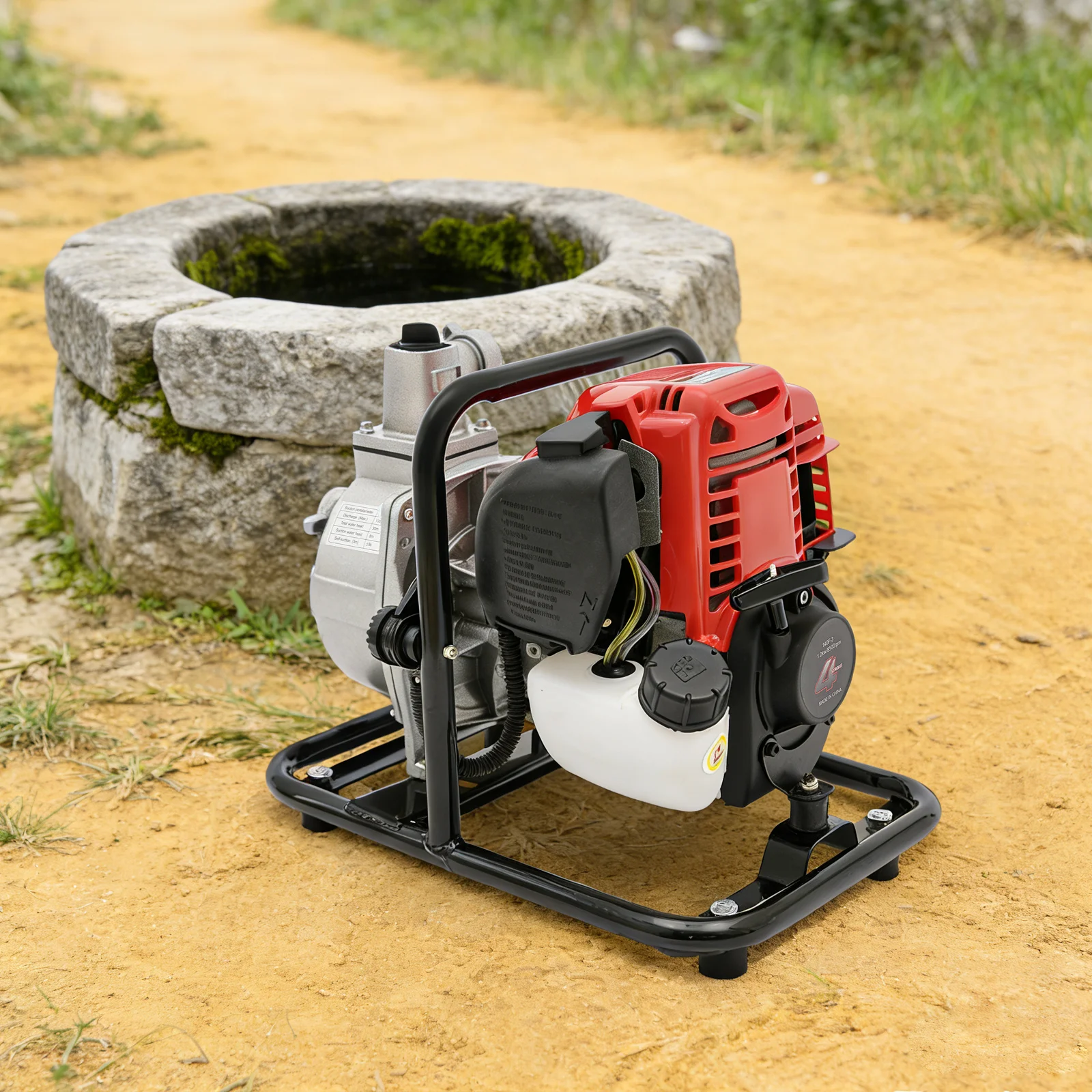 Motor-Wasserpumpe mit Seilzugstart, 4-Takt-Wasserpumpe, 1,2 kW Wasserpumpe – Detail 1
