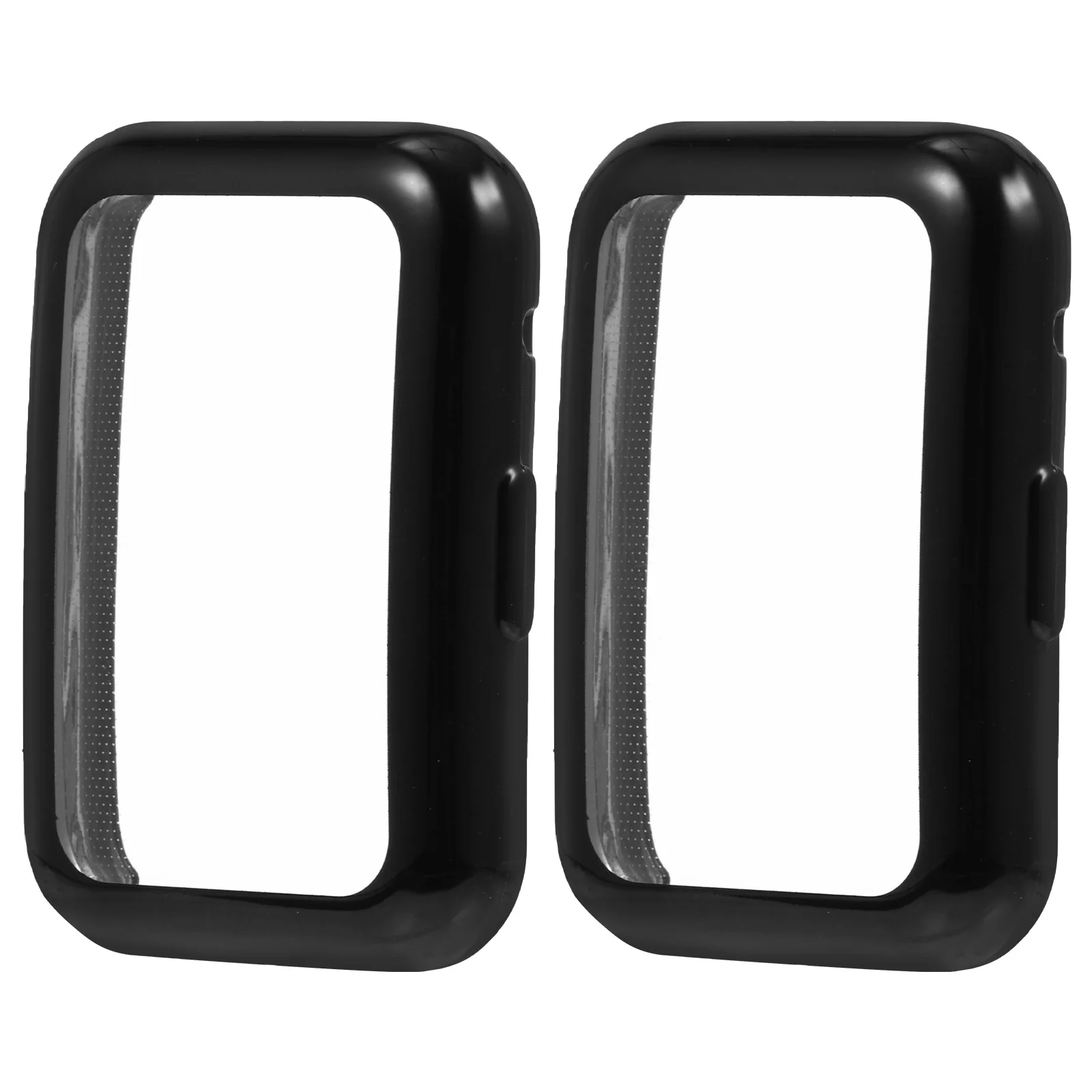 2Pcs Full Cover Tpu Watch Case Durable Antidrop Protective Shell Chic Smartwatch Accessory Watch Screen Protector