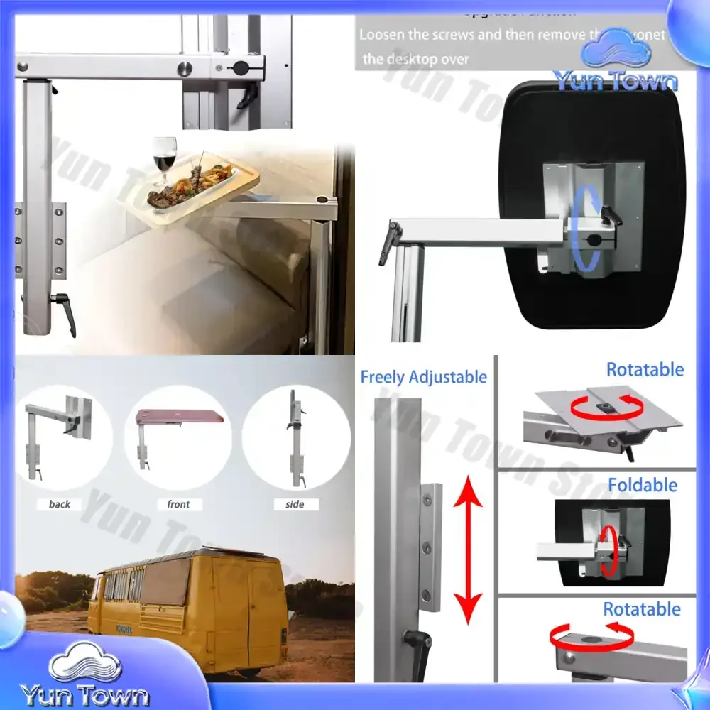 for RV table legs 90 degree folding rotatable removable aluminum alloy table stand for camper van motorhome caravan camping