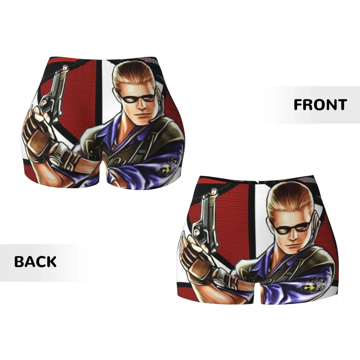 Shorts de ioga Albert Wesker personalizados para mulheres, academia, treino, corrida, atlético, vôlei, motociclista