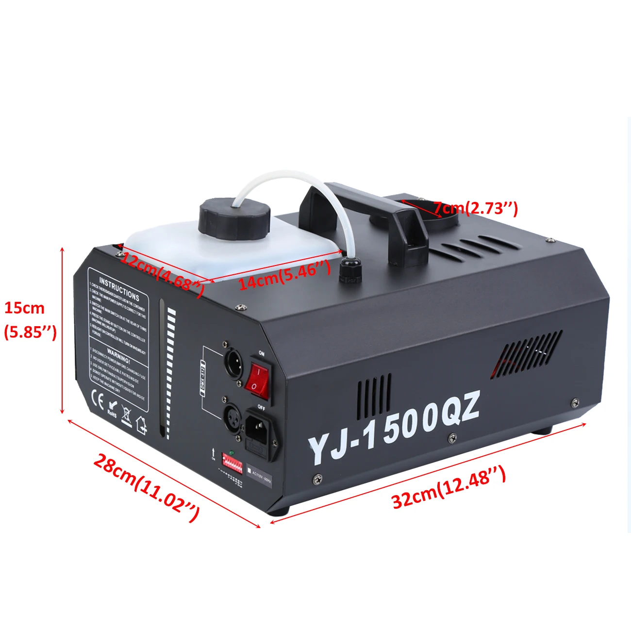 Ridgeyard 1/2pcs Fog Smoke Machine 1500W Stage Light Professional Fog Machine w/ Remote Wireless Control DJ Party Disco Fogger
