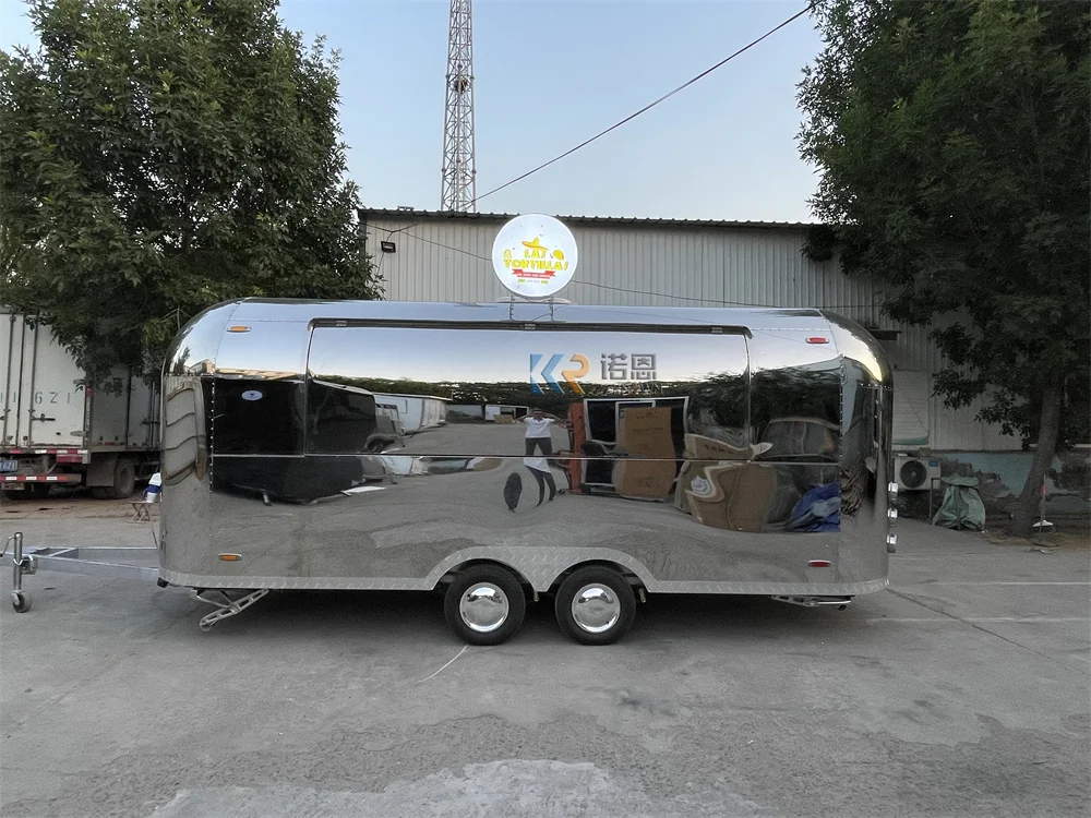 Pizza Food Trucks Van Hotdog Cart Mobile Kitchen Bbq Food Trailer Airstream With Full Kitchen Equipments