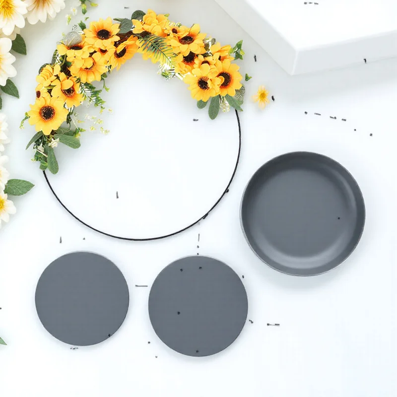 

9pcs Metal Hoops For Crafts Large Floral Hoop Wreath Making Ring Decorative Wire Frame Wedding Flower Display Macrame Diy Table