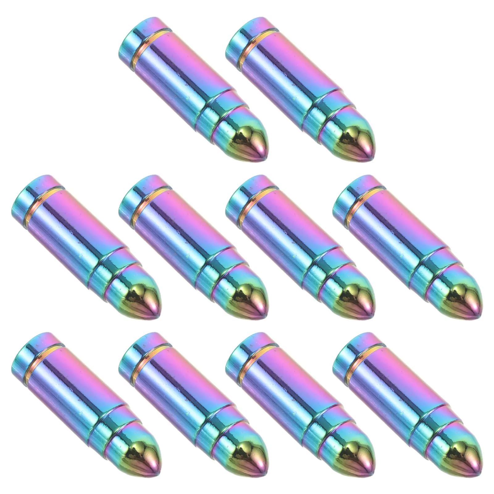 

10Pcs Bullet Style Bicycle Valve Caps Aluminum Alloy Colored Tire Valve Stem Caps Mountain Bike Accessories Universal Car Truck