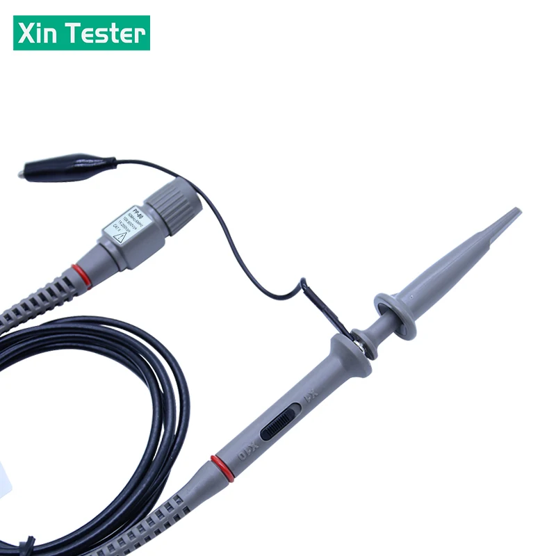 Xin Tester sonda oscilloscopio digitale X1 X10 60MHz 80MHz sonde di prova Osciloscopio con vite di regolazione lunghezza 130cm