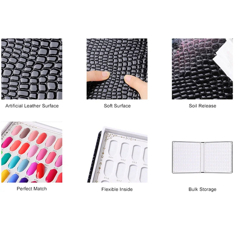 aa20-3x-216-couleurs-ongles-conseils-livre-d'affichage-bricolage-nail-art-presentation-etagere-gel-couleur-carte-graphique-peinture-panneau-d'affichage-noir