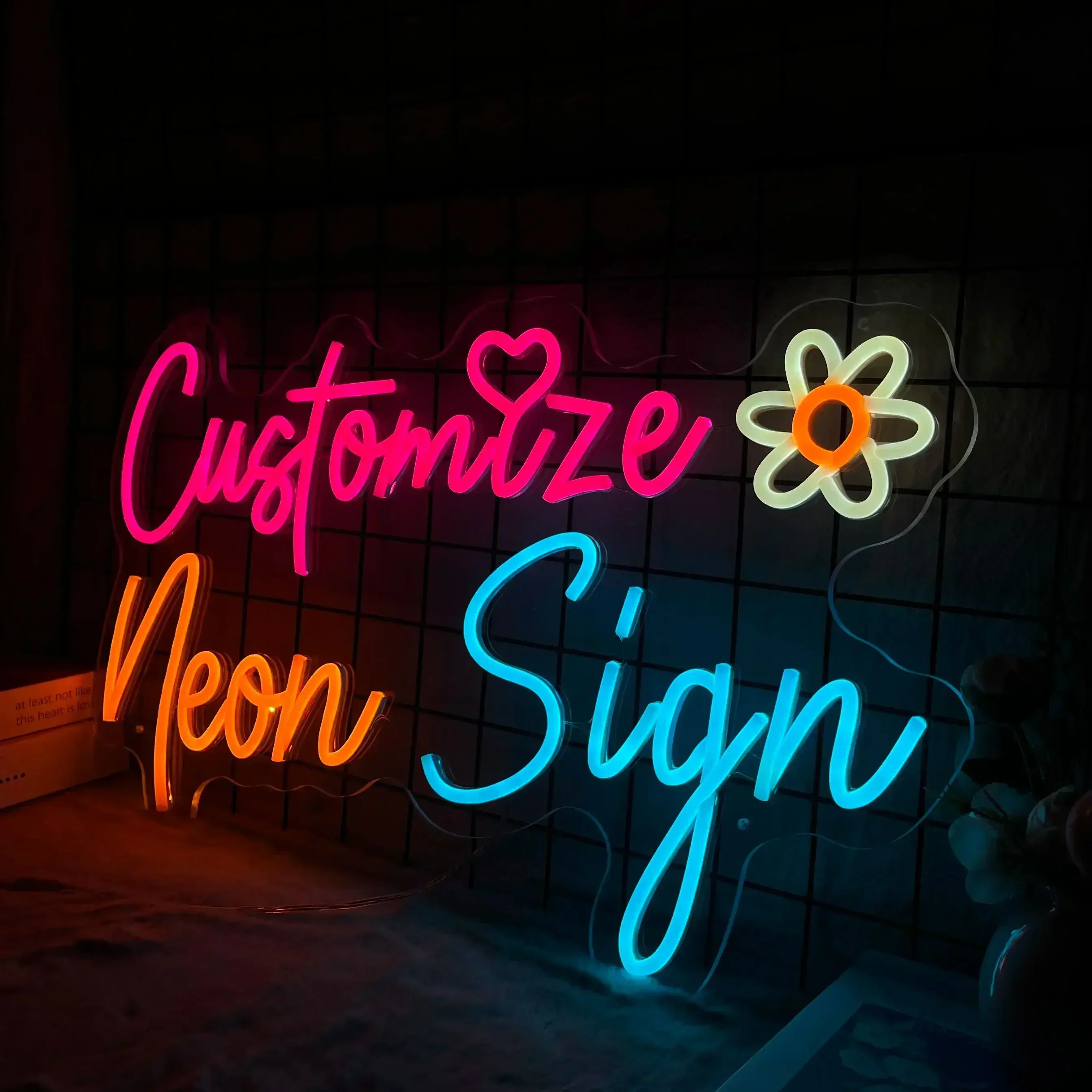 Custom Neon Sign Personalized Text Logo Names Customized LED Neon Signs Birthday Wedding Party Bar Coffee Wall Light Decoration