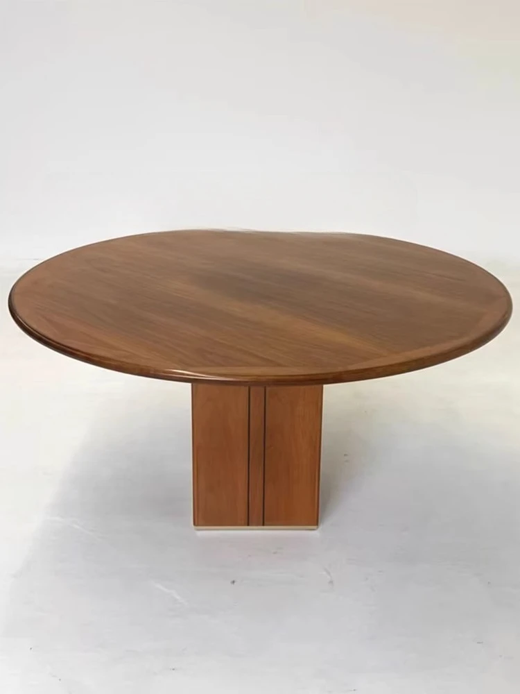 Vintage Solid Wood Round Dining Table Minimalist Minimalist Oak Dining Table Italian Designer Custom Table