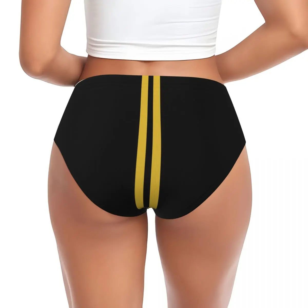 Custom Blockchain Digital Currency Bitcoin Brief Panties Womens Stretch BTC Cryptocurrency Underwear