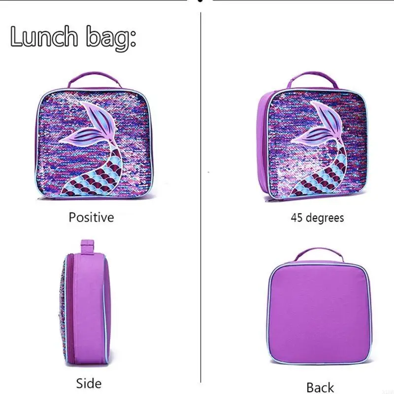 

Cartoon Sequin Rackpack с обеденной сумкой для карандаша