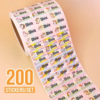 Autocollant d'étiquette de nom personnalisé, autocollants Ka...