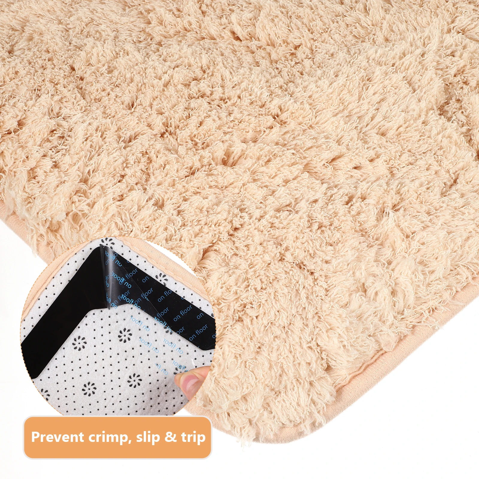 

12Pcs Self-Adhesive Non-Slip Carpet Pads Reusable Washable Rug Stickers Anti Curling Grippers for Home Outdoor