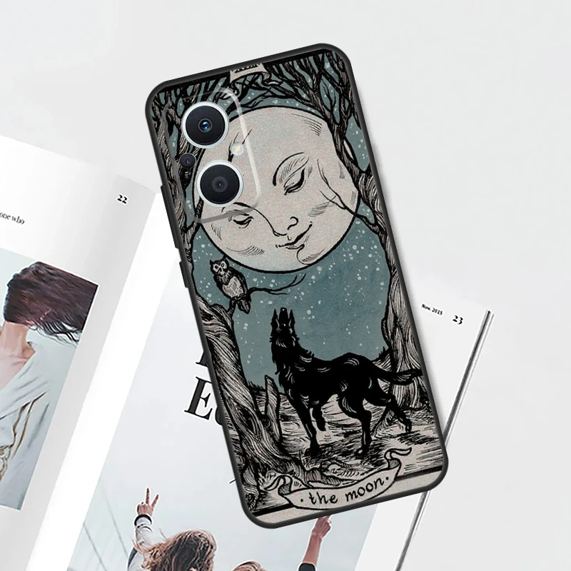 Witches Moon Tarot Case For OPPO Reno 8 7 6 5 4 Lite 5Z 4Z 2Z 8T 10 Pro OPPO Find X2 X3 Lite X5 X6 Pro Cover