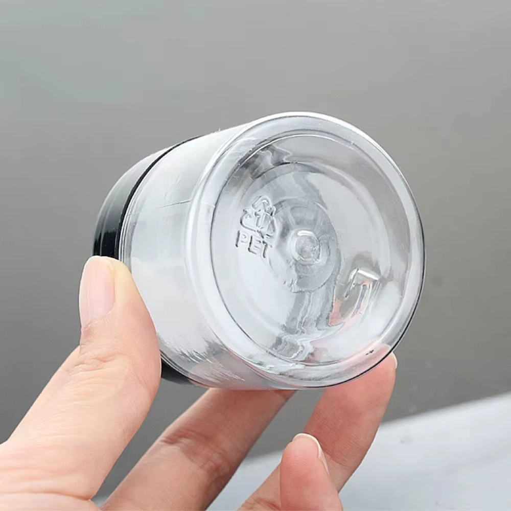 48 قطعة 2 أوقية/60 مللي الجرار البلاستيكية مع الأغطية حاويات مستحضرات التجميل الصغيرة الوحل واضح السفر جولة عينة فارغة الحاويات مانعة للتسرب وعاء