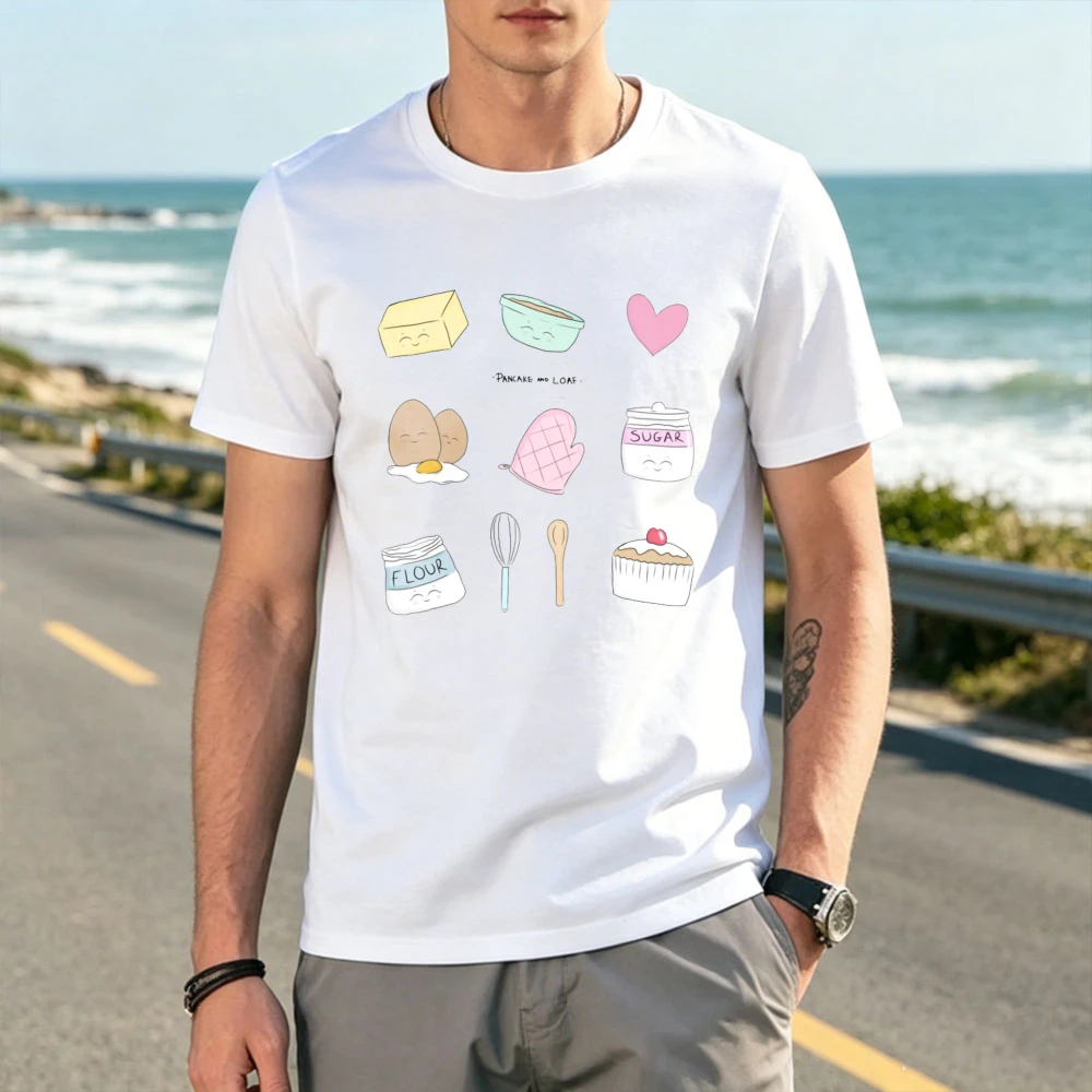 Baking Ingredient Cotton T‑Shirt Pastry Maker Hobby Present Trendy Streetwear Home Baker Culinary Lovers Unisex Holiday Tees