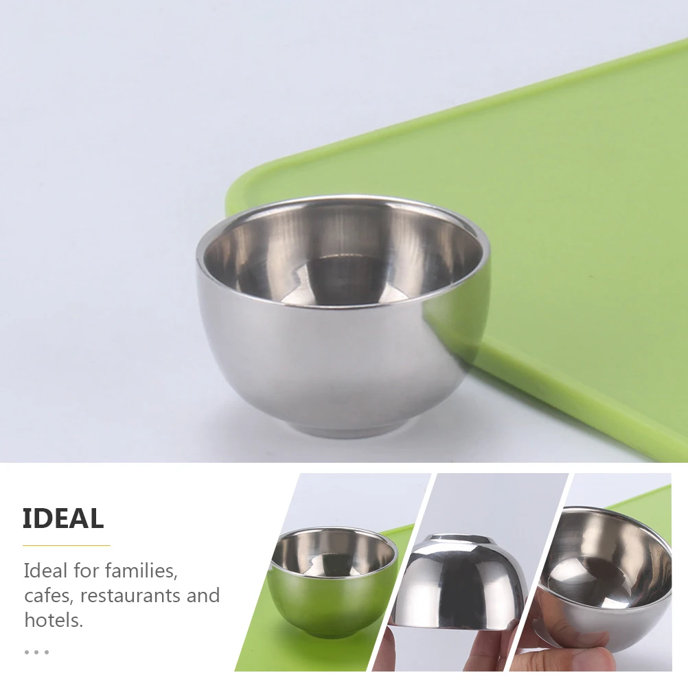 

2 Pcs Vacuum Insulated Cup Thickened Double-layer Coffee Mug Cold Cups Glasses Silver Stainless Steel Unbreakable Drinking