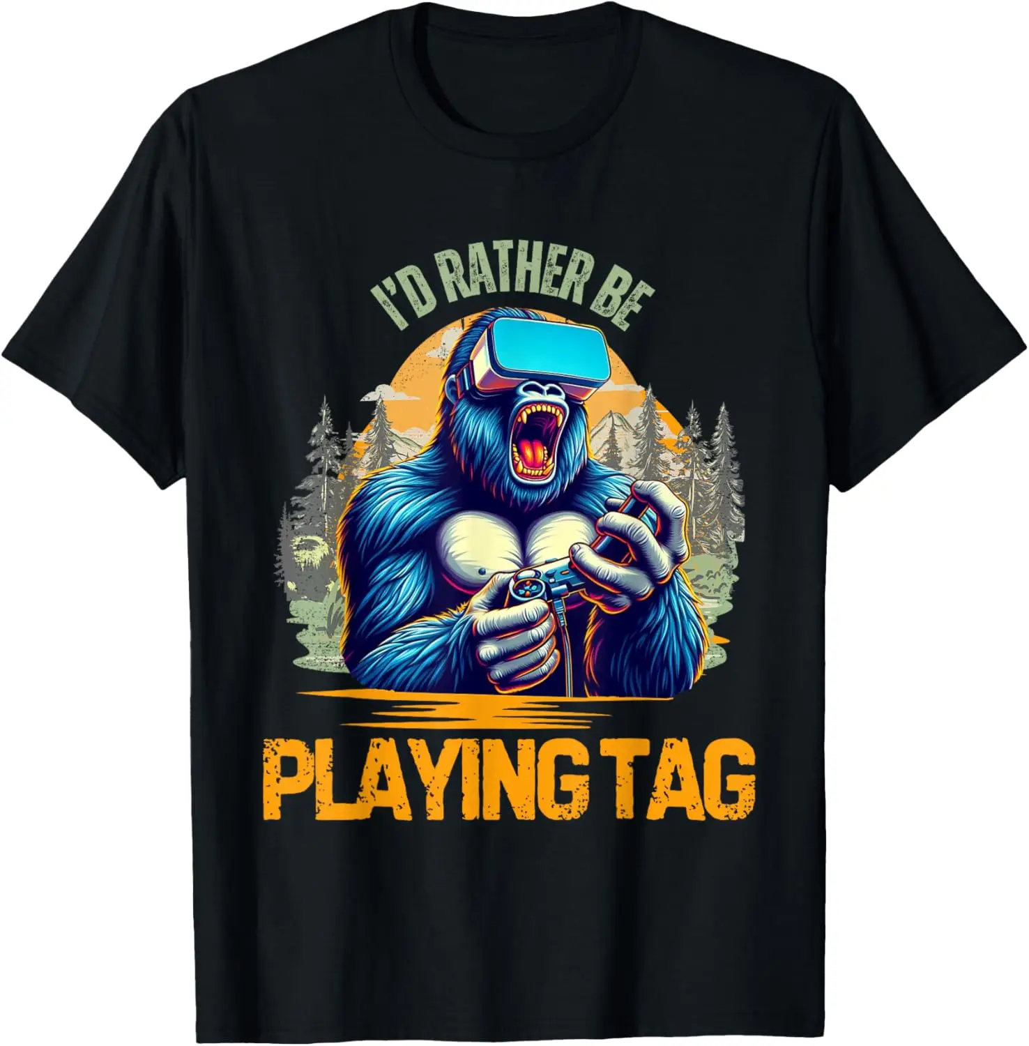 

Футболка I'd Rather Be Playing Tag Gorilla Monke Tag Gorilla VR Gamer