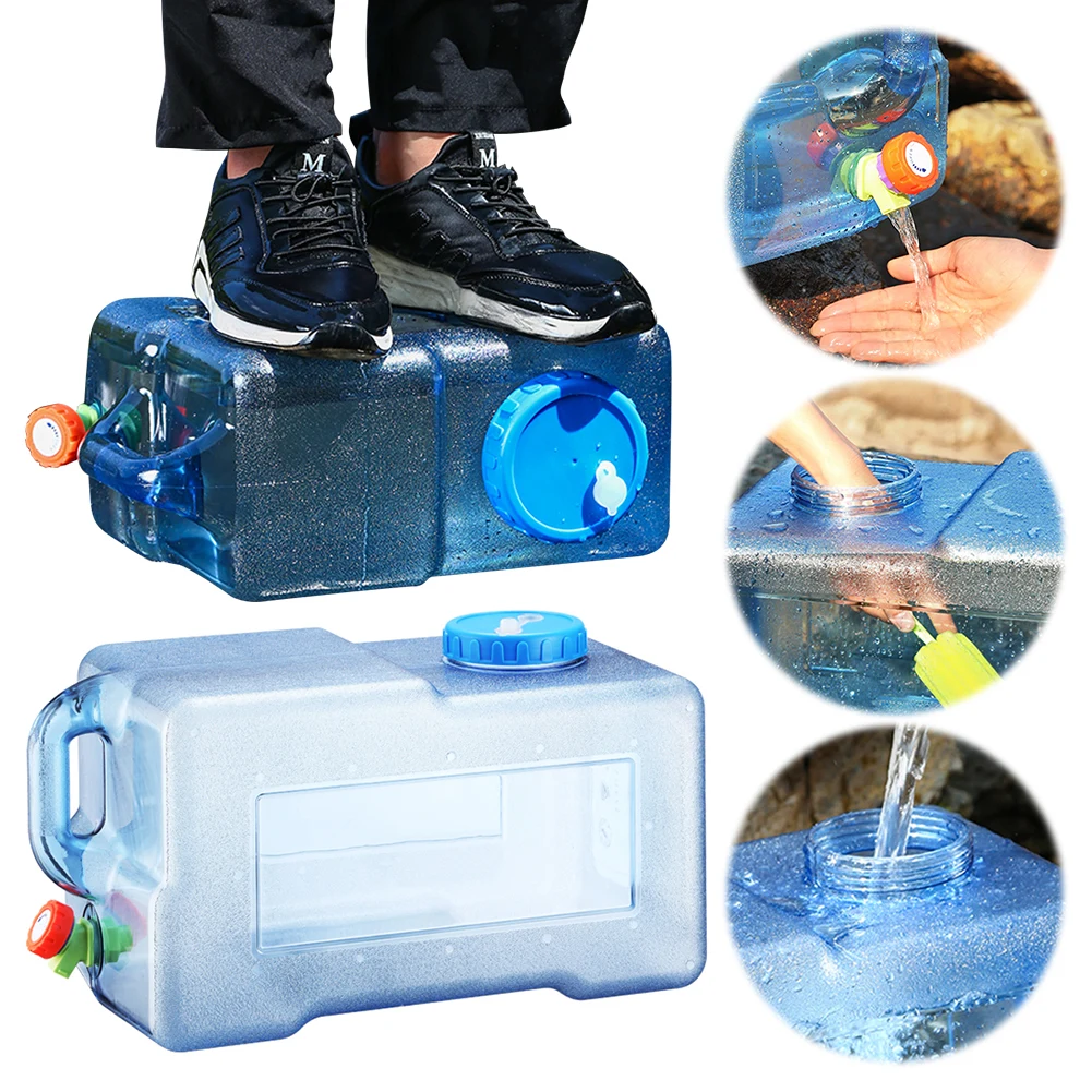 

25л кемпинговый контейнер для хранения воды большой емкости резервуар для минеральной воды герметичное ведро с краном для самостоятельного привода открытый тур