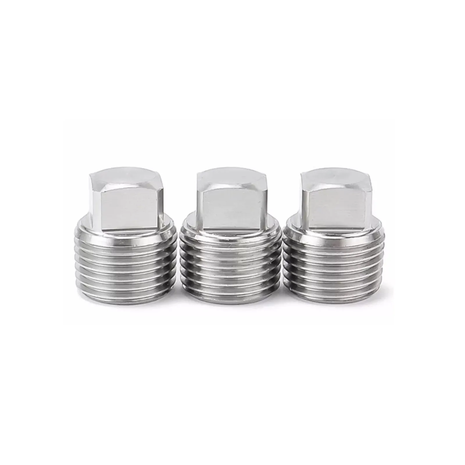 1/2pcs 304 Stainless Steel External Square Pipe Plug 1/4