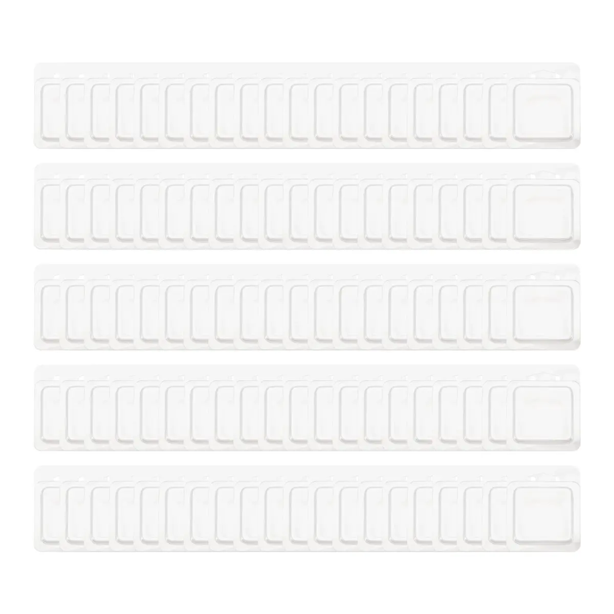 AA83 Wax Melt Molds Clear 1 Oz Square Candle Molds for DIY Chocolates Wax Melt Wickless Candles Soap Making (100 Pcs)