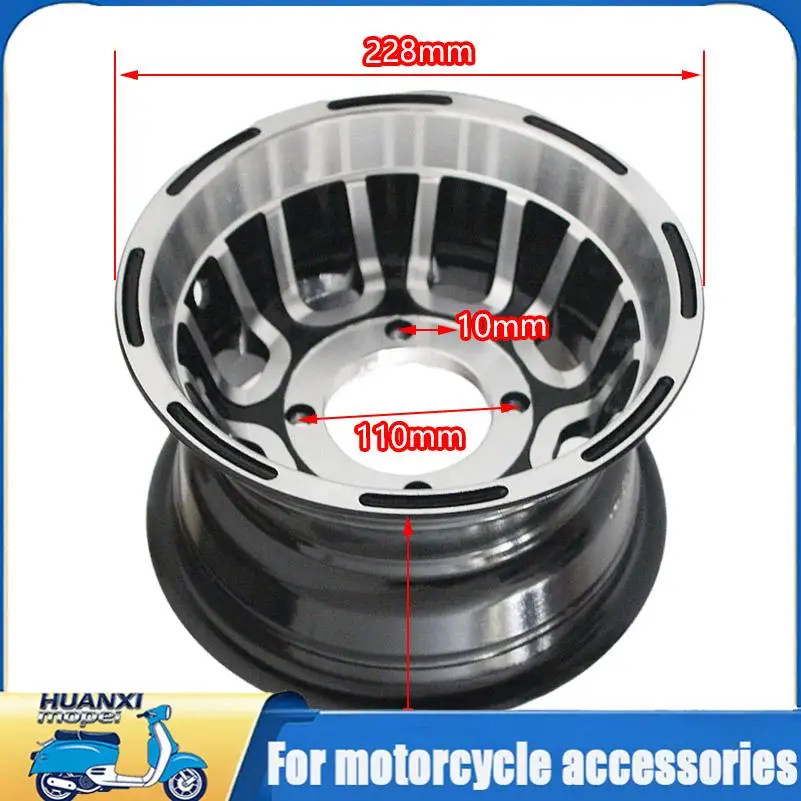 8 Inch Aluminum Alloy Front Rear Wheel Hub Lightweight Corrosion Resistant Rim Fit ATV Quad Bike Go Kart Beach Buggy Golf Cart Off Road Replacement Parts