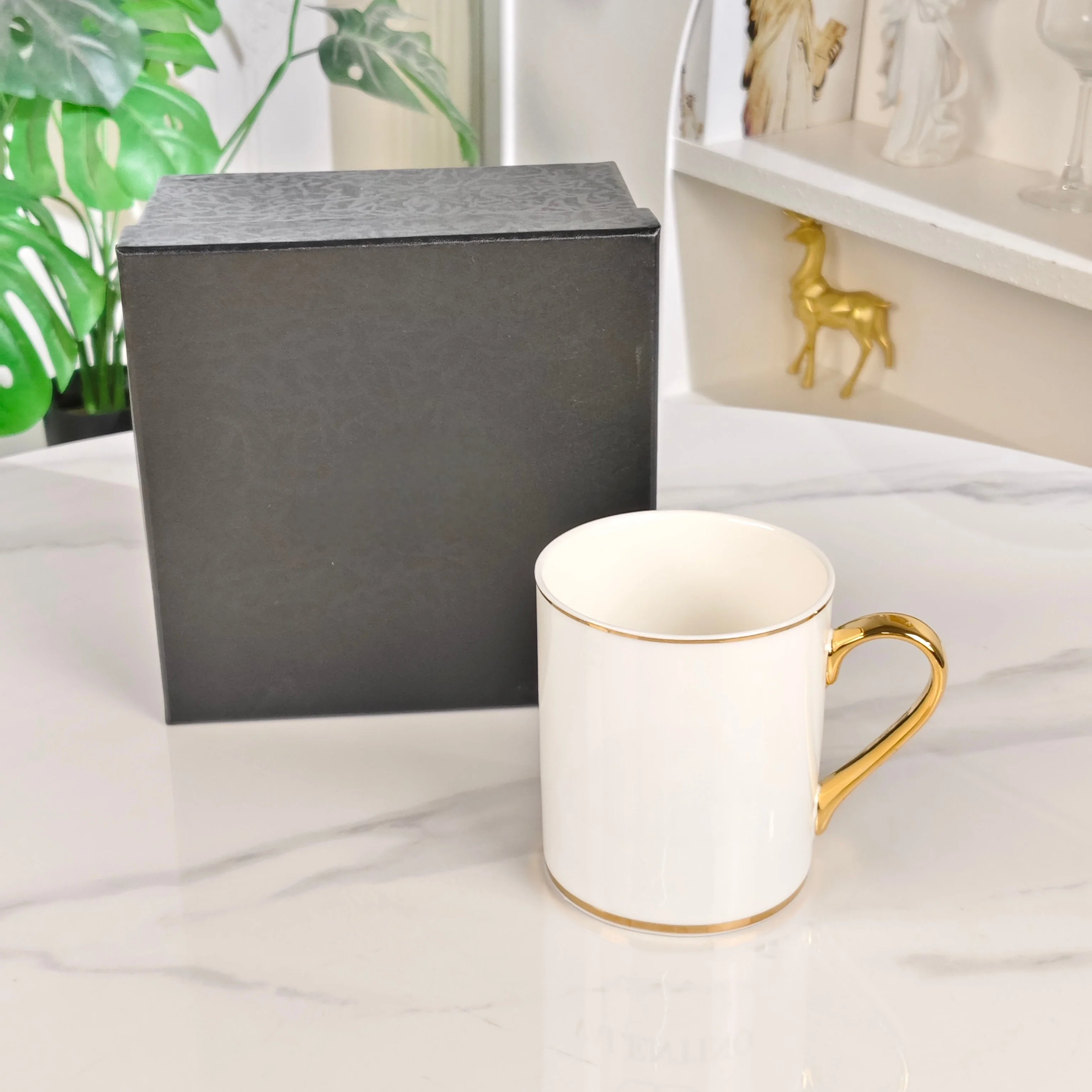 

High-end Camping Afternoon Tea Mug Premium Bone China Handcrafted Office Mug Outdoor Mug and High-end Luxury Brand Holiday Gifts