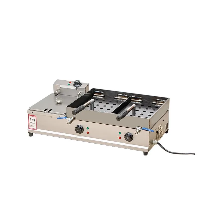 Commercial electric heating iron plate chicken frame furnace frying pan integrated machine