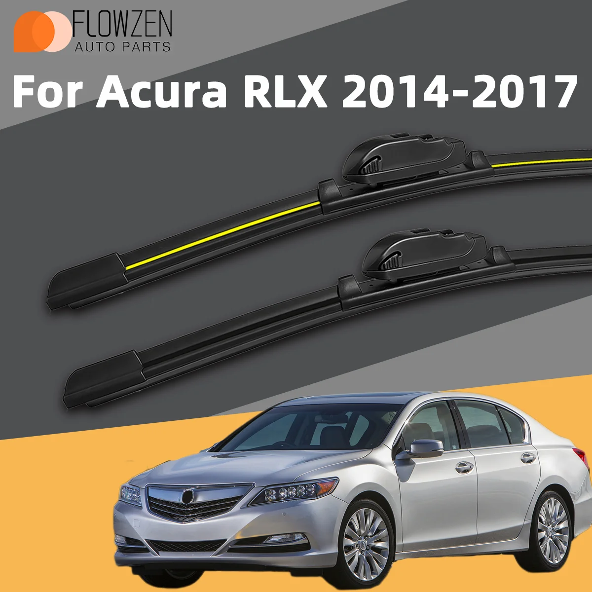 

Car Wiper Fit For Acura RLX 2014-2017 Car Front Rear Wiper Blades Brushes Auto Accessories Spare Parts 2016 2015 2014