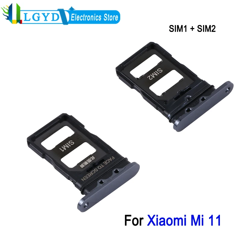 

Dual SIM Card Tray For Xiaomi Mi 11 Phone SIM1 + SIM2 Card Tray Replacement Part