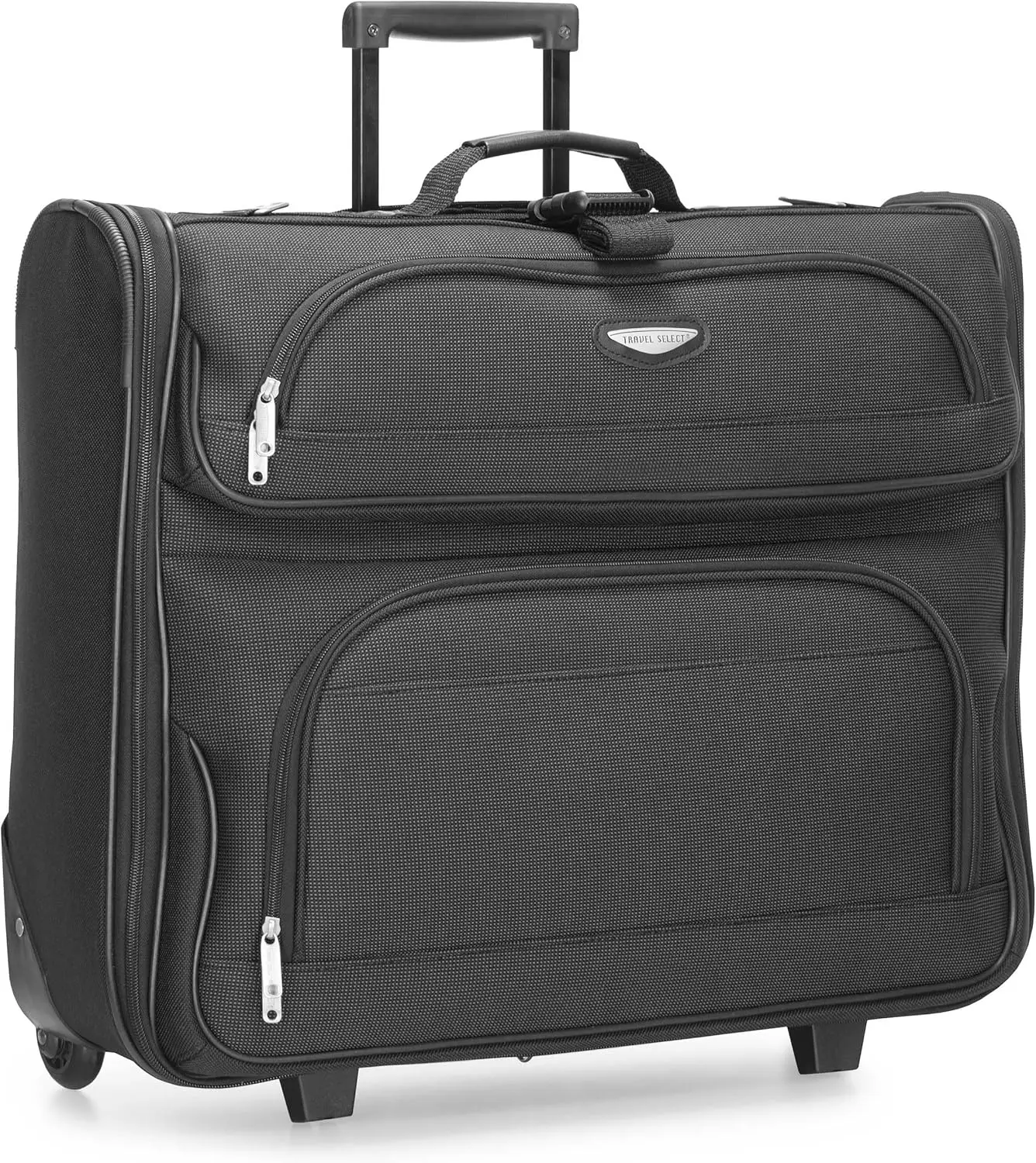 

Expandable Rolling Garment Bag for Business Travel, Softside Suit Carrier with 2 Wheels in Gray