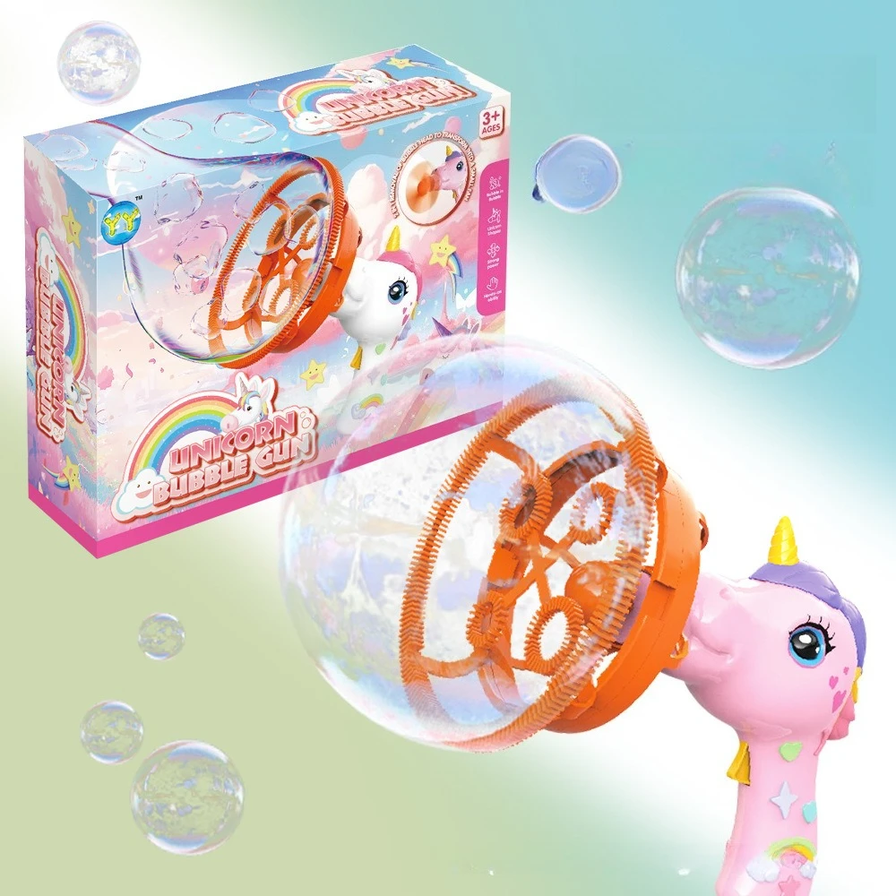 Elektryczny pistolet do baniek mydlanych Unicorn Zabawki dla dzieci Ręczna, w pełni samoczynna maszyna do baniek mydlanych