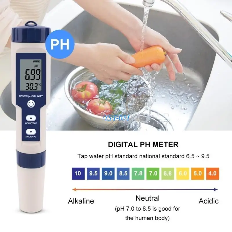 

E15A EZ-9909 Temp ORP Salinity Meter Water Quality Tester Mobile APP for Drinking