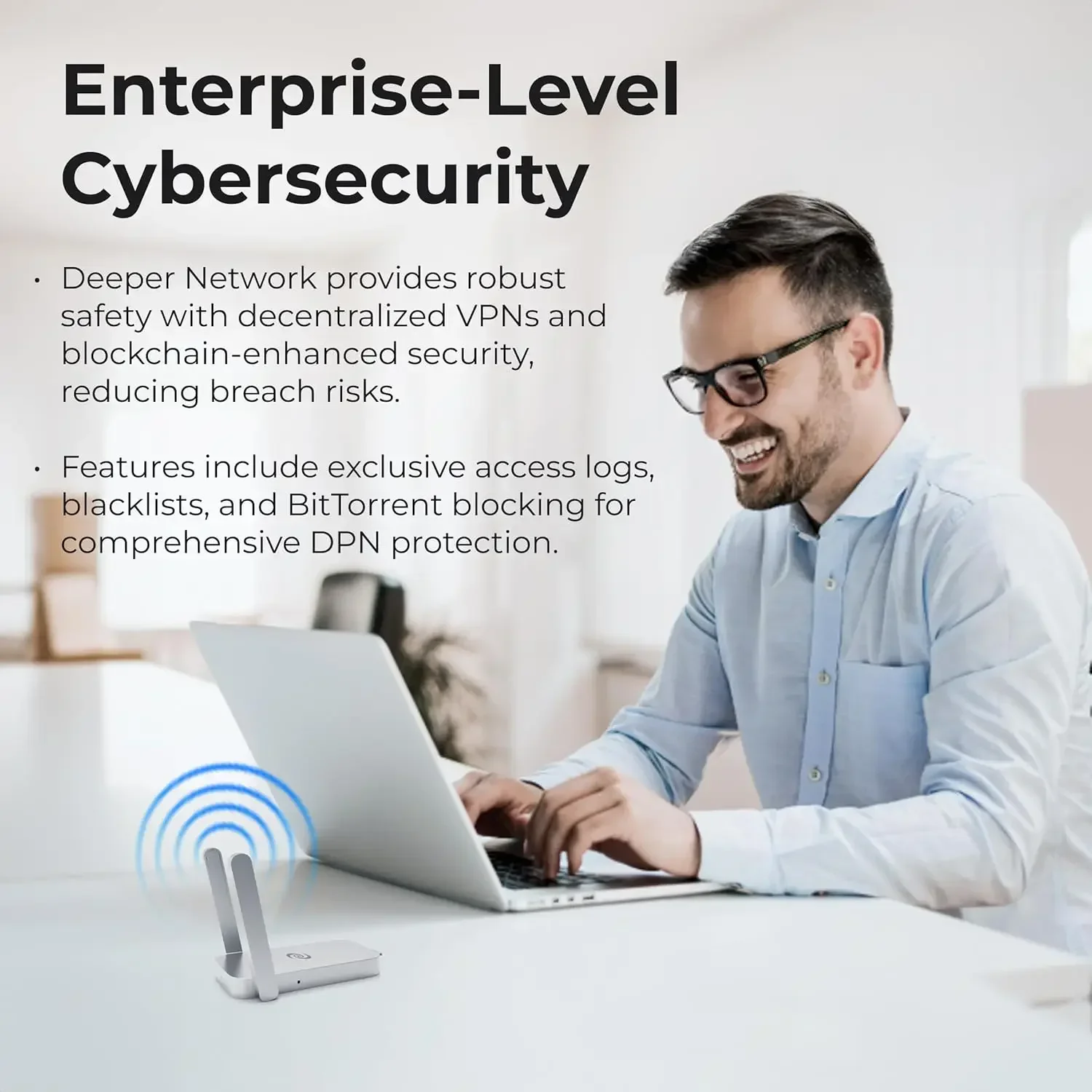 Deeper Connect Air VPN ルーター ポケットサイズのワイヤレス トラベル ポータブル Wireguard OpenVPN DPN WiFi ルーター (Mac および PC 用)