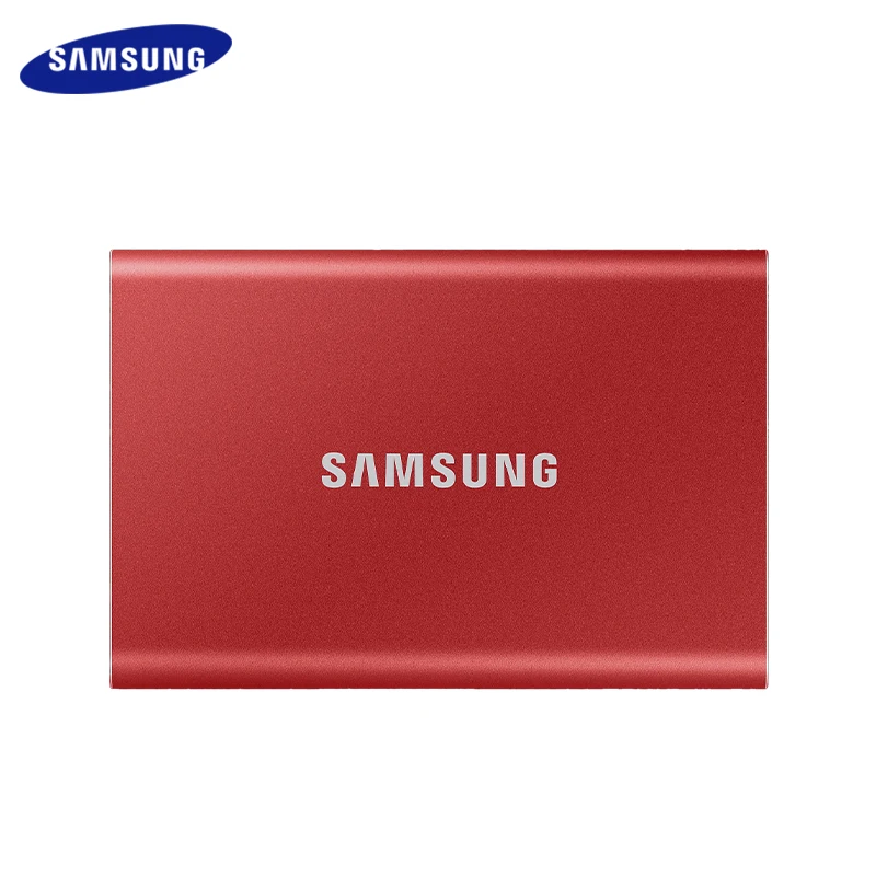 SAMSUNG T7 1TB TYPE-C USB 3.2 GEN2 SSD NVMe High Speed 1050 MB/S przenośny dysk półprzewodnikowy AES zaszyfrowany PSSD do laptopa stacjonarnego