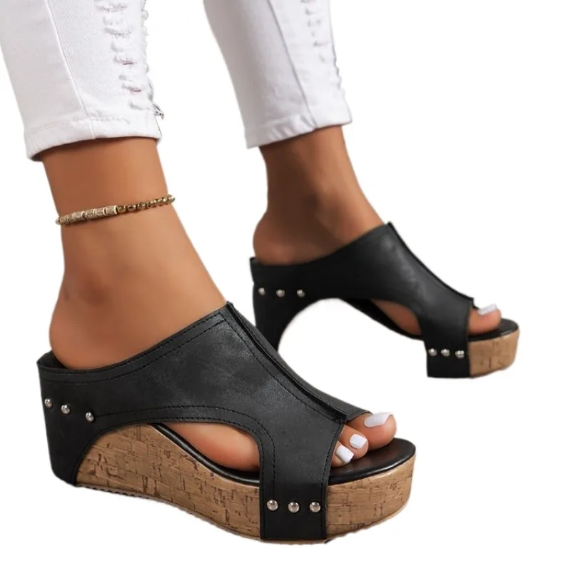 

Sandals Shoes Women Summer Soft Women Shoe Slides Women's Sandals Wedge Shoes Woman Platform Heels Slippers Women Footwear
