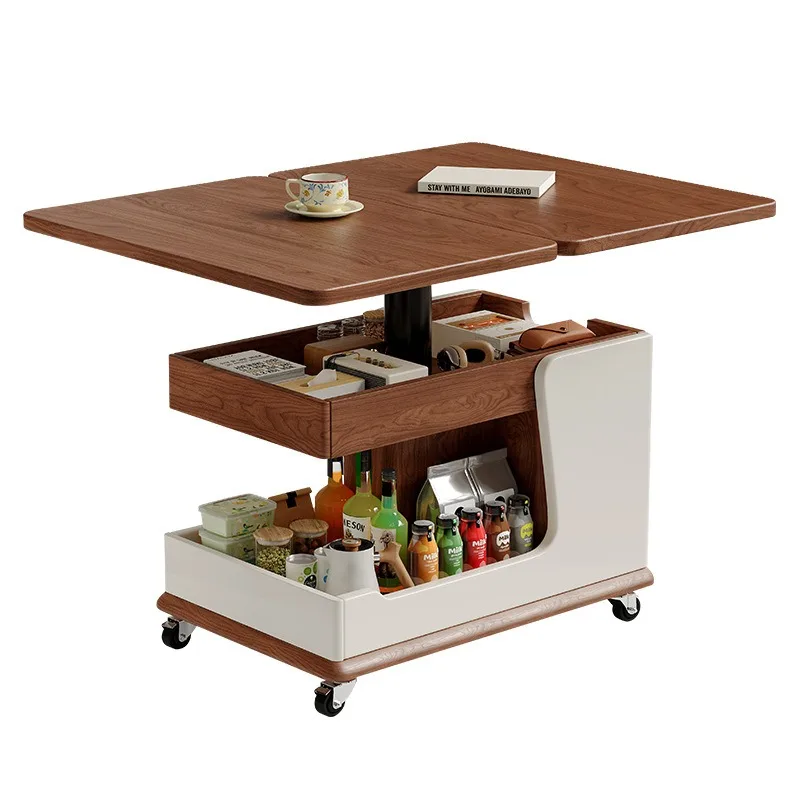

Square trolley side table, high-end coffee table table