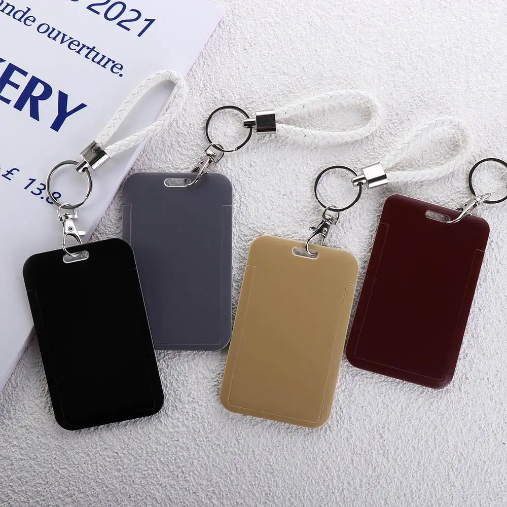 مكتب الطالب كيرينغ بطاقة العمل مفتاح سلسلة الأعمال حافلة بطاقة غطاء بطاقة الهوية واقية حاملي بطاقات الهوية حاملي شارة #4